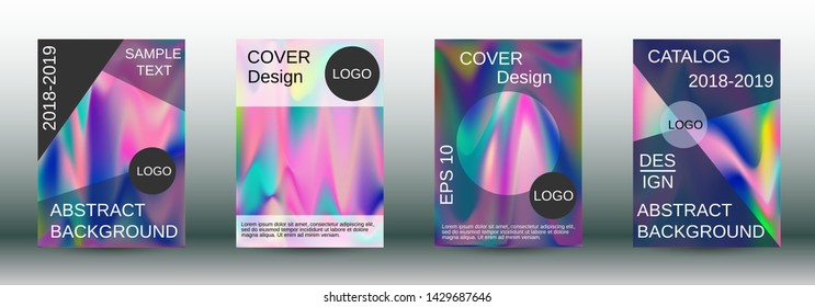 Flowing backgrounds as a modern template for design. Creative fluid backgrounds from current forms for the design of fashionable abstract covers, banners, posters, booklets. Vector illustration EPS 10