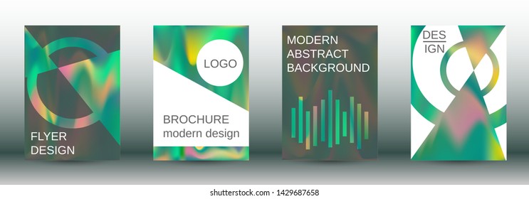 Flowing backgrounds as a modern template for design. Creative fluid backgrounds from current forms for the design of fashionable abstract covers, banners, posters, booklets. Vector illustration EPS 10
