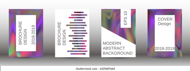 Flowing backgrounds as a modern template for design. Creative fluid backgrounds from current forms for the design of fashionable abstract covers, banners, posters, booklets. Vector illustration EPS 10