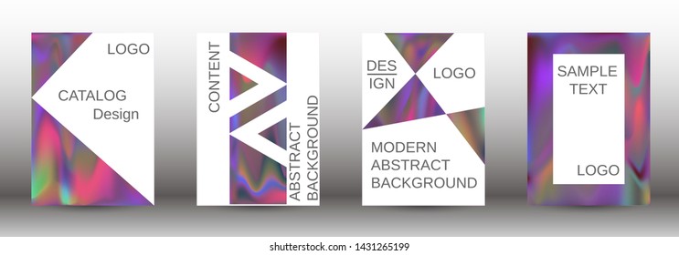 Flowing backgrounds as a modern template for design. Creative fluid backgrounds from current forms for the design of fashionable abstract covers, banners, posters, booklets. Vector illustration EPS 10