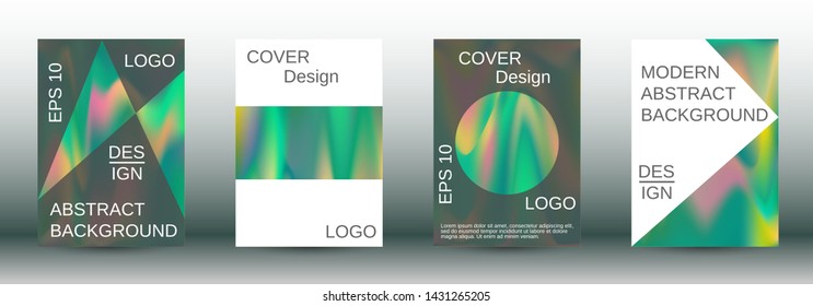 Flowing backgrounds as a modern template for design. Creative fluid backgrounds from current forms for the design of fashionable abstract covers, banners, posters, booklets. Vector illustration EPS 10