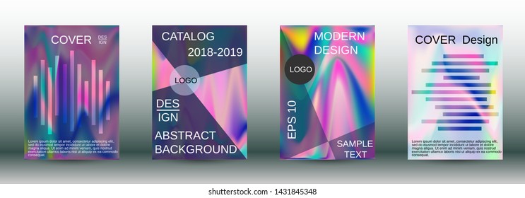 Flowing backgrounds as a modern template for design. Creative fluid backgrounds from current forms for the design of fashionable abstract covers, banners, posters, booklets. Vector illustration EPS 10