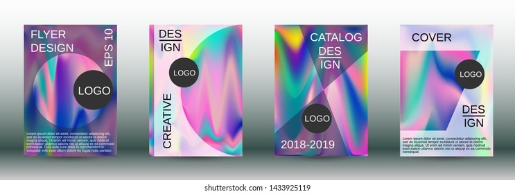 Flowing backgrounds as a modern template for design. Creative fluid backgrounds from current forms for the design of fashionable abstract covers, banners, posters, booklets. Vector illustration EPS 10