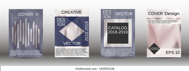 Flowing backgrounds as a modern template for design. Creative fluid backgrounds from current forms for the design of fashionable abstract covers, banners, posters, booklets. Vector illustration EPS 10
