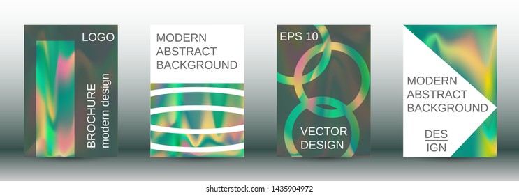 Flowing backgrounds as a modern template for design. Creative fluid backgrounds from current forms for the design of fashionable abstract covers, banners, posters, booklets. Vector illustration EPS 10