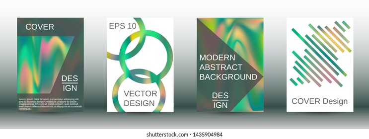 Flowing backgrounds as a modern template for design. Creative fluid backgrounds from current forms for the design of fashionable abstract covers, banners, posters, booklets. Vector illustration EPS 10