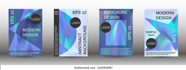 Flowing backgrounds as a modern template for design. Creative fluid backgrounds from current forms for the design of fashionable abstract covers, banners, posters, booklets. Vector illustration EPS 10