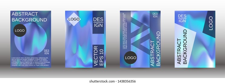 Flowing backgrounds as a modern template for design. Creative fluid backgrounds from current forms for the design of fashionable abstract covers, banners, posters, booklets. Vector illustration EPS 10