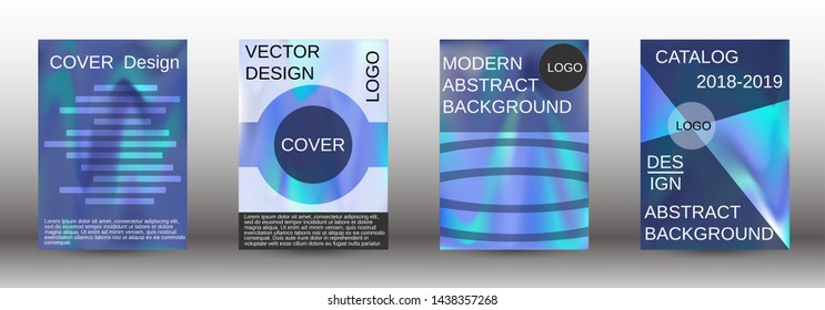 Flowing backgrounds as a modern template for design. Creative fluid backgrounds from current forms for the design of fashionable abstract covers, banners, posters, booklets. Vector illustration EPS 10
