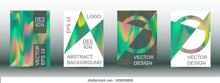 Flowing backgrounds as a modern template for design. Creative fluid backgrounds from current forms for the design of fashionable abstract covers, banners, posters, booklets. Vector illustration EPS 10