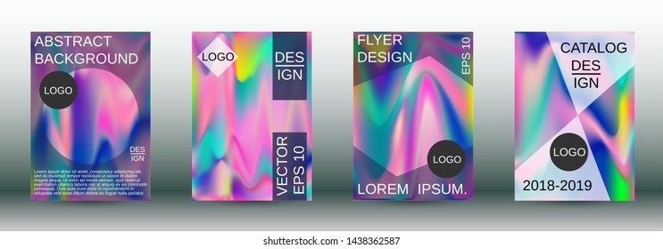 Flowing backgrounds as a modern template for design. Creative fluid backgrounds from current forms for the design of fashionable abstract covers, banners, posters, booklets. Vector illustration EPS 10