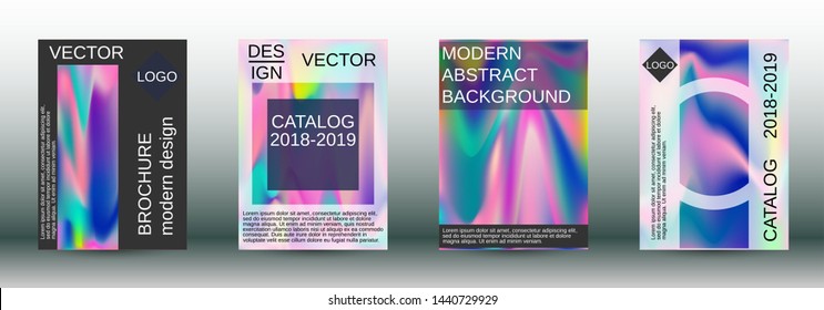 Flowing backgrounds as a modern template for design. Creative fluid backgrounds from current forms for the design of fashionable abstract covers, banners, posters, booklets. Vector illustration EPS 10