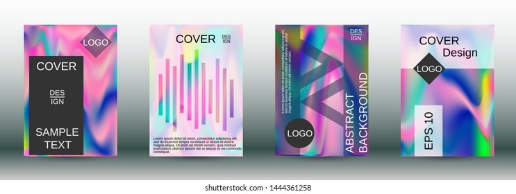 Flowing backgrounds as a modern template for design. Creative fluid backgrounds from current forms for the design of fashionable abstract covers, banners, posters, booklets. Vector illustration EPS 10