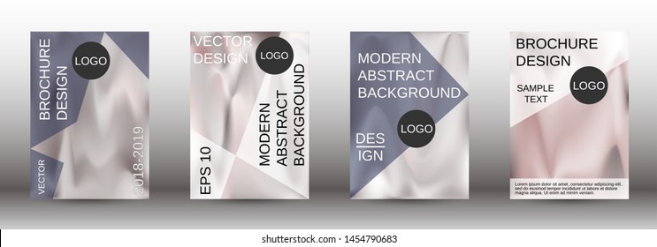 Flowing backgrounds as a modern template for design. Creative fluid backgrounds from current forms for the design of fashionable abstract covers, banners, posters, booklets. Vector illustration EPS 10