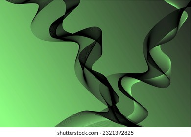 flowing black waves abstract background