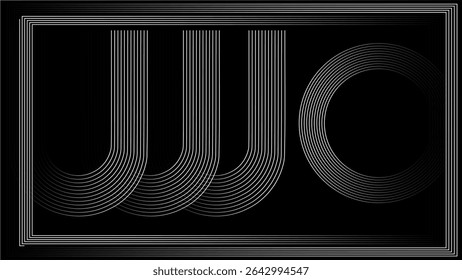 Flowing Black and white Wave Gradient Abstract Background Vector, Smooth Modern Line Design in Motion, Calming and Serene Theme for Health, Meditation, Music, Technology or Sound Visualization Art.