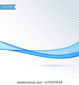 flowing blue transparent wave vector background