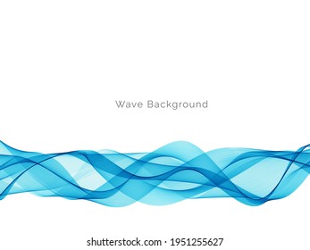 Flowing blue wave motion background vector