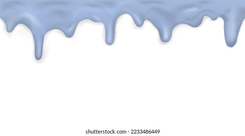 Flowing caramel, on white background template - Vector illustration