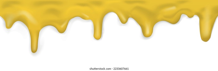 Flowing caramel, on white background template - Vector illustration