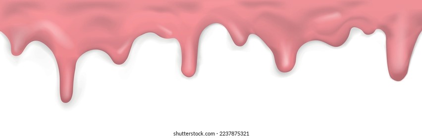 Flowing caramel, on white background template - Vector illustration