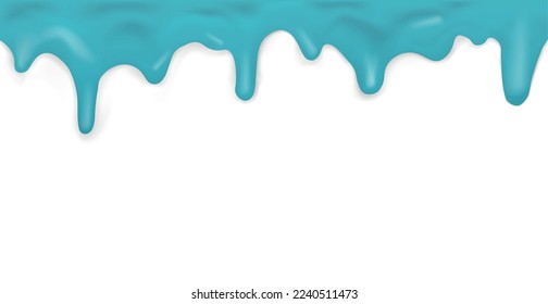 Flowing caramel, on white background template - Vector illustration