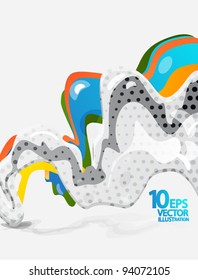 Flowing cartoon colors. Vector eps10 abstract colorful background
