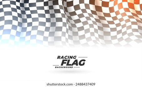 flowing checkered rally flag background for event winner vector