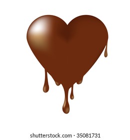 flowing chocolate hearts