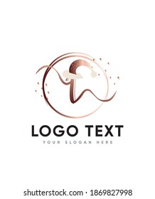 A flowing and Christmas themed handwritten letter type T logo template, Vector logo for business and company identity 