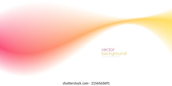 Flowing color curve shape with soft gradient vector abstract background, relaxing and tranquil art, ease and tranquil image.