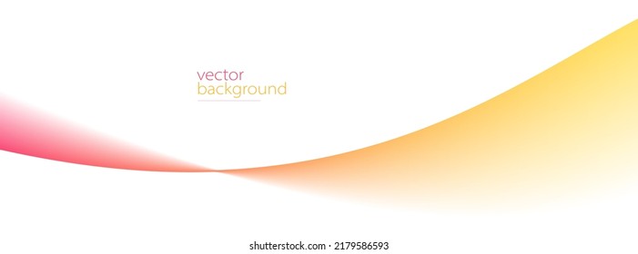 Flowing color curve shape with soft gradient vector abstract background, relaxing and tranquil art, ease and tranquil image.
