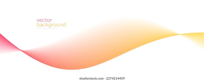 Flowing color curve shape with soft gradient vector abstract background, relaxing and tranquil art, ease and tranquil image.