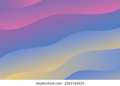 Flowing Colorful Gradient Background with Wave Shape for Banner, Website or Debit Card