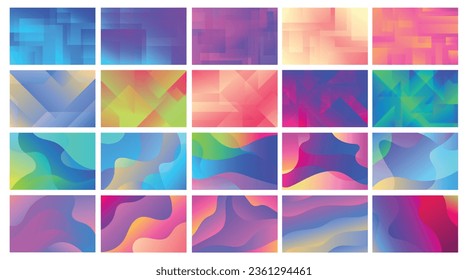 Flowing Colorful Gradient Background with Wave Shape for Banner, Website or Credit Card