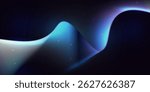 Flowing cosmic waves glowing under a starry night sky, evoking serenity and infinite depth.