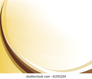 Flowing Curve Background Design in Brown and Yellow Hues