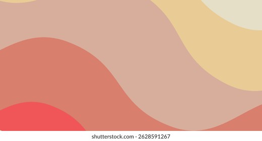 Flowing curved shapes in pastel pink and cream create a seamless abstract backdrop.