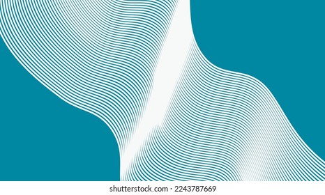 Flower gekrümmte Textur, türkiser Vektorhintergrund