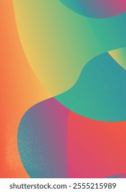  Flowing Curves Gradient with Subtle Retro Grain. Abstract gradient background with flowing. Subtle grainy texture adds a retro, dynamic effect vector illustration