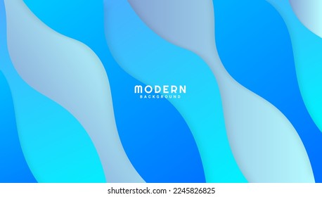 Flowing dark blue curve shape with soft gradient vector abstract background