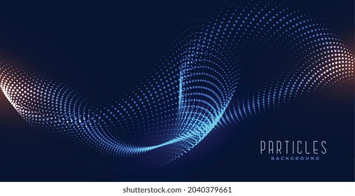 flowing digital particle abstract wave background