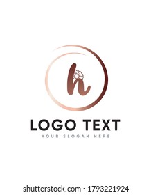 A flowing and distinct handwritten letter H logo template, Vector logo for business and company identity 