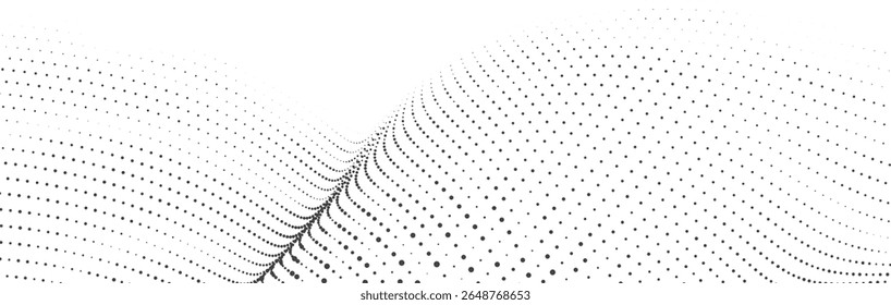 Flowing Dot Line Mesh Wave for Website Banner or Modern Hero Section Design
