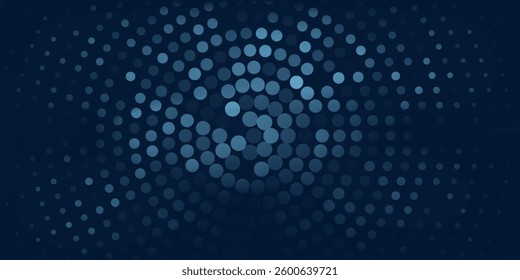 Flowing dot particles wave curve pattern blue and green gradient light isolated on black background in concept of AI technology, science, music. Vector illustration