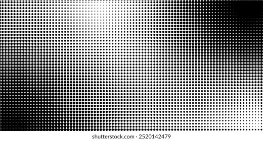 Flowing dots particles wave pattern 3D curve halftone black gradient curve shape isolated on white background. Vector in concept of technology, science, music, modern	
