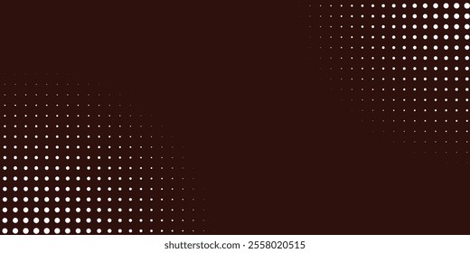 Flowing dots particles wave pattern halftone gradient curve shape isolated on white background. Vector in concept of technology	
