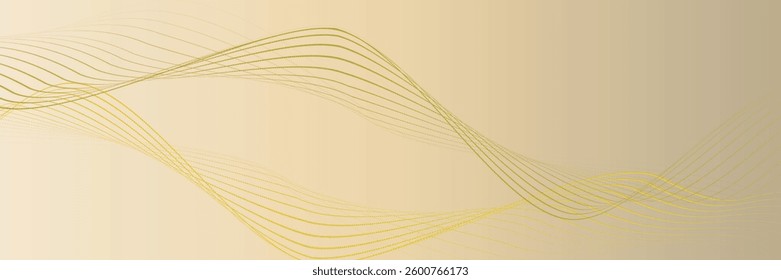 Flowing dots particles wave pattern halftone gradient curve shape isolated on white background
