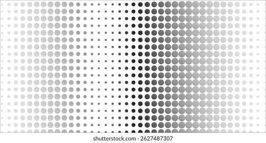 Flowing dots particles wave pattern 3D curve halftone black gradient curve shape isolated on white background