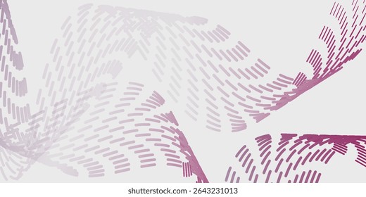 Flowing dots particles wave pattern black isolated on white background. Vector in concept of technology, science, music, modern.